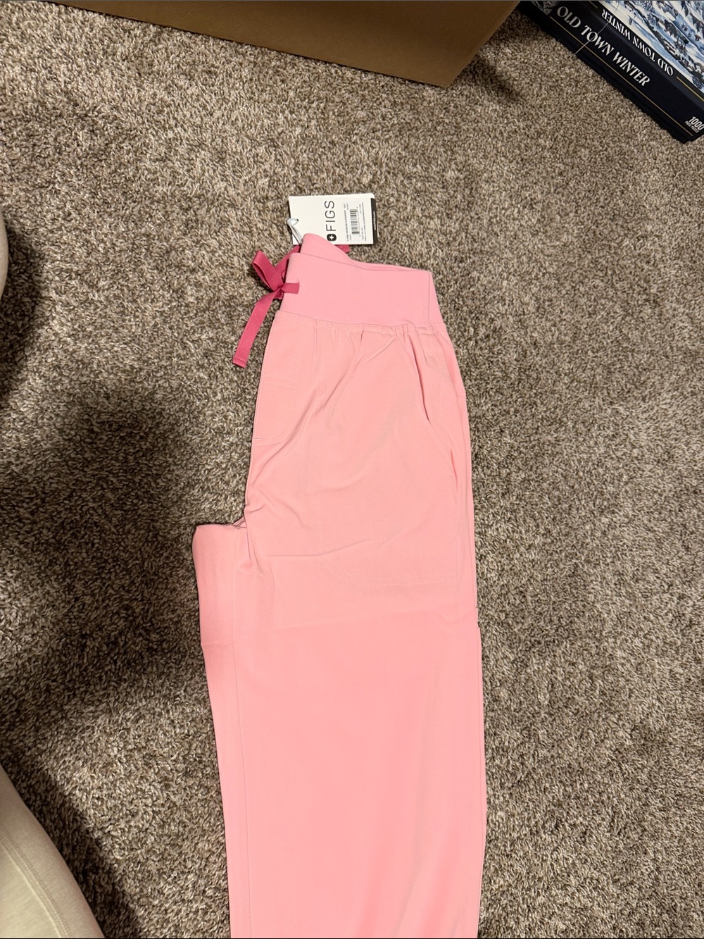 FIGS Isabel Wide Leg Pant (Fight Club Pink) - Picture 9 of 10